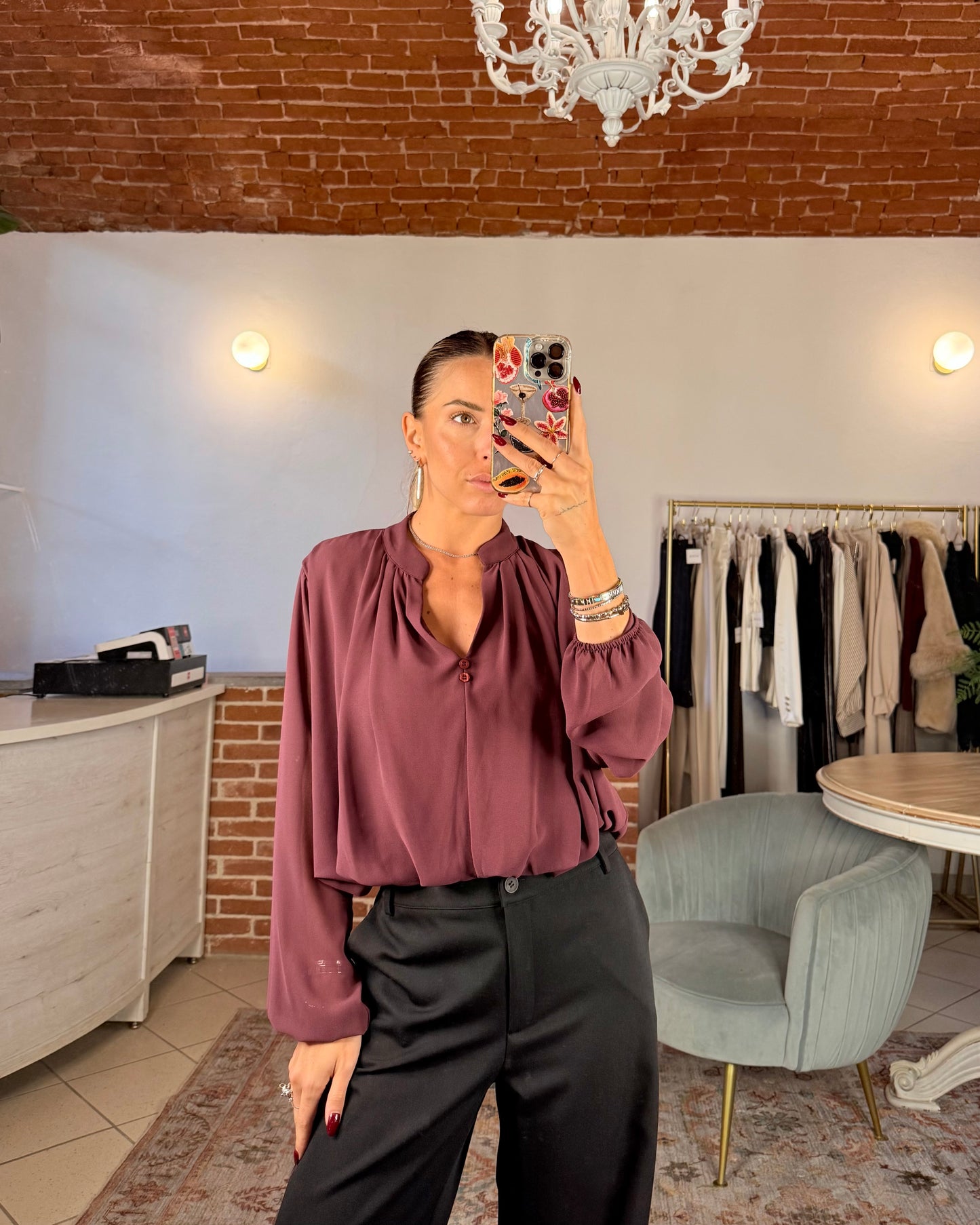 Camicetta crop a palloncino