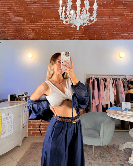 Crop top incrociato