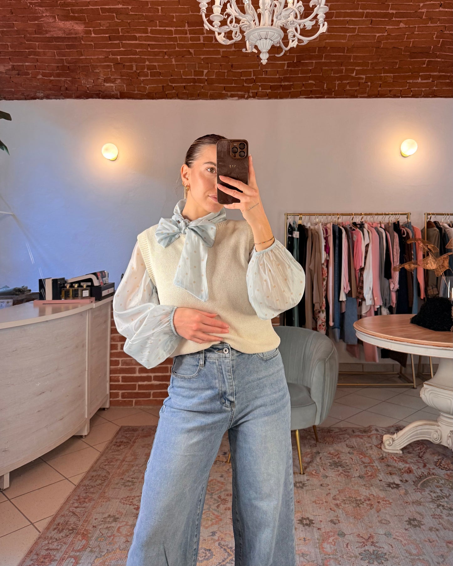 Jeans wide leg elasticizzato