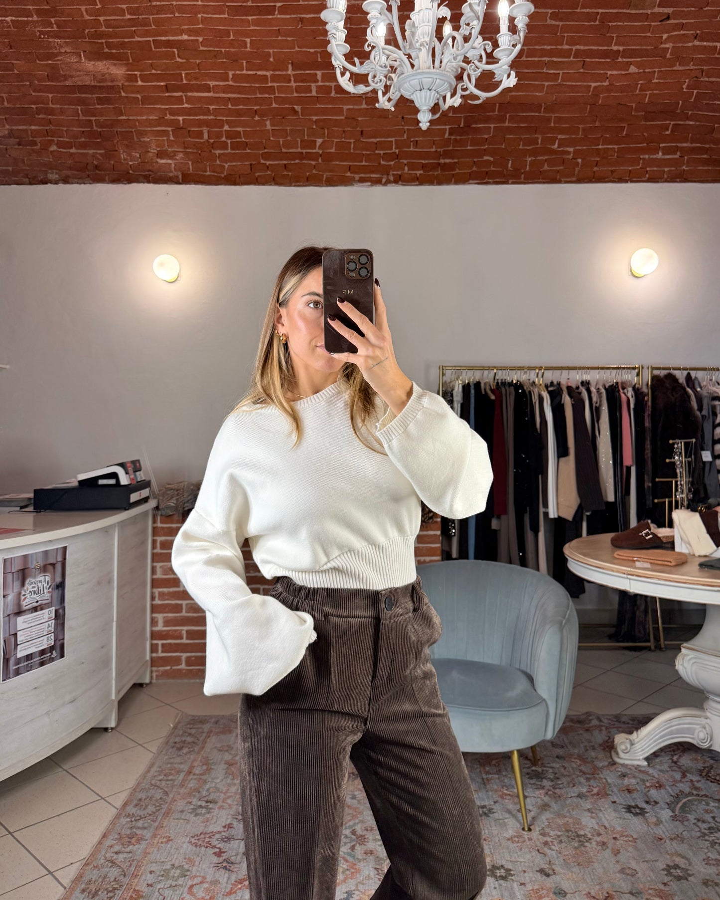 Pantalone in velluto a sigaretta