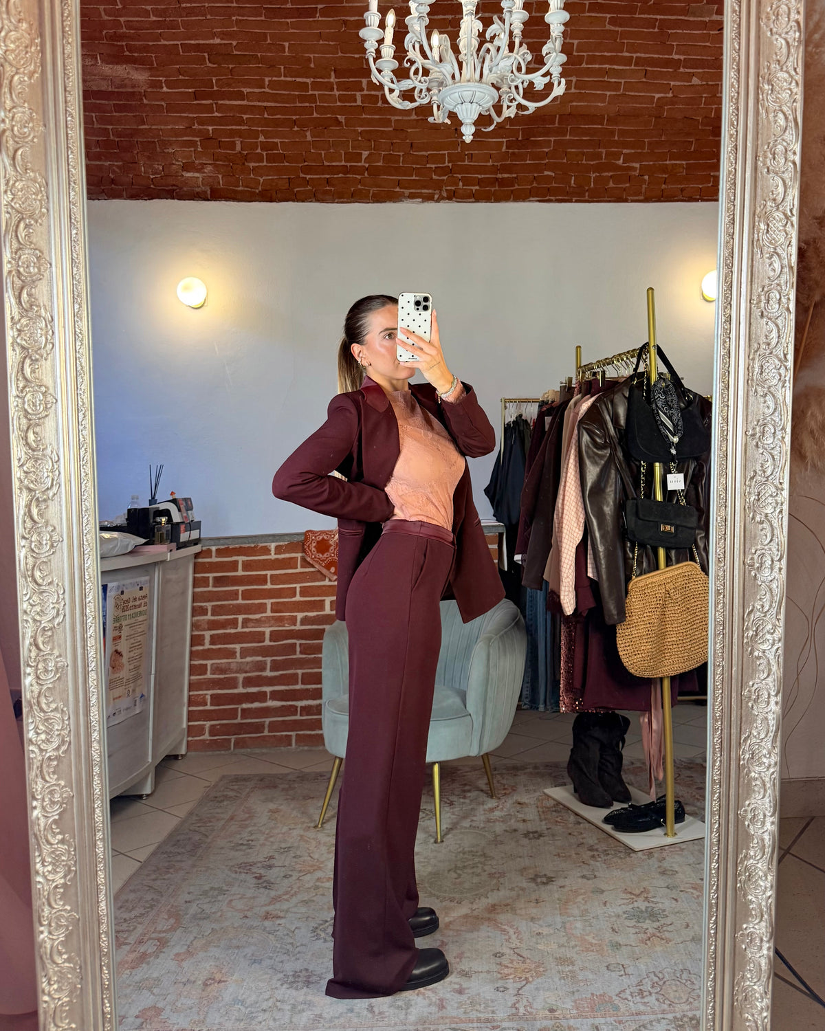 Tailleur inserti raso