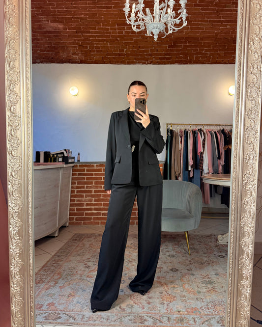 Tailleur in tessuto fluido