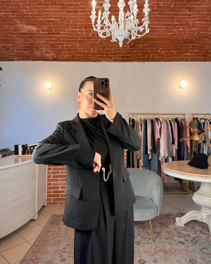 Tailleur in tessuto fluido