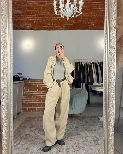 Pantalone baggy in velluto