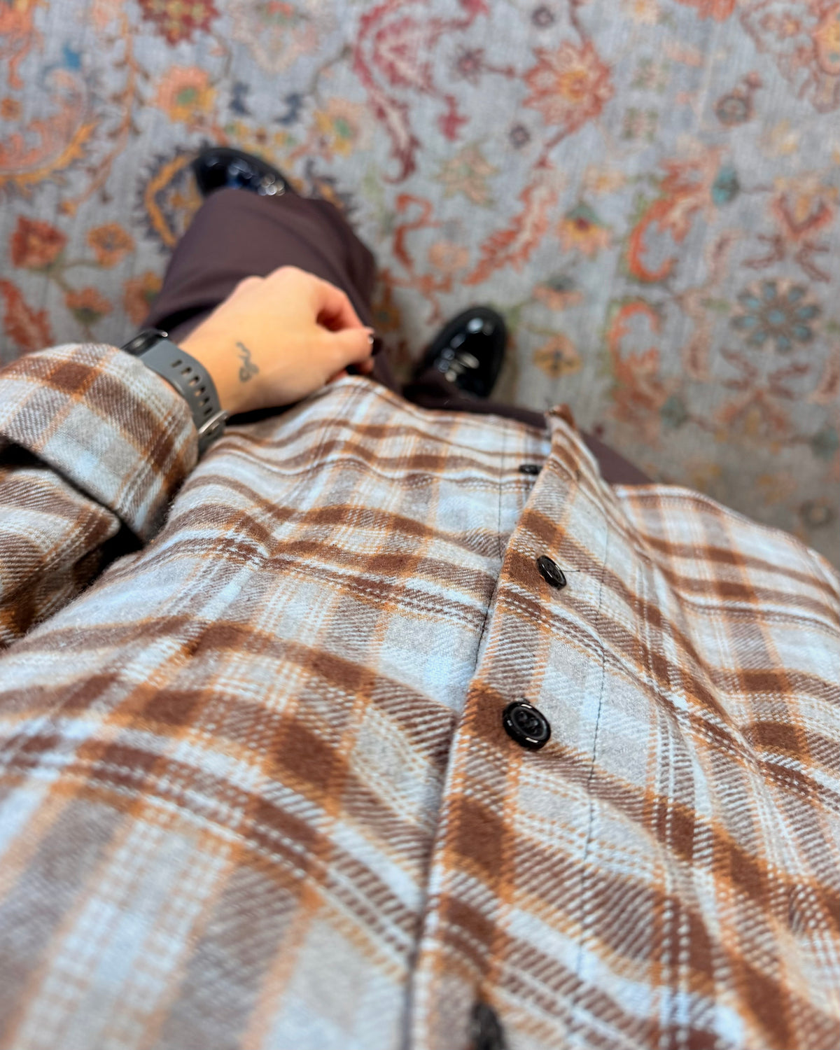 Camicia sciancrata in flanella