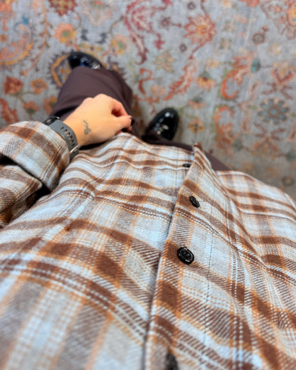Camicia sciancrata in flanella