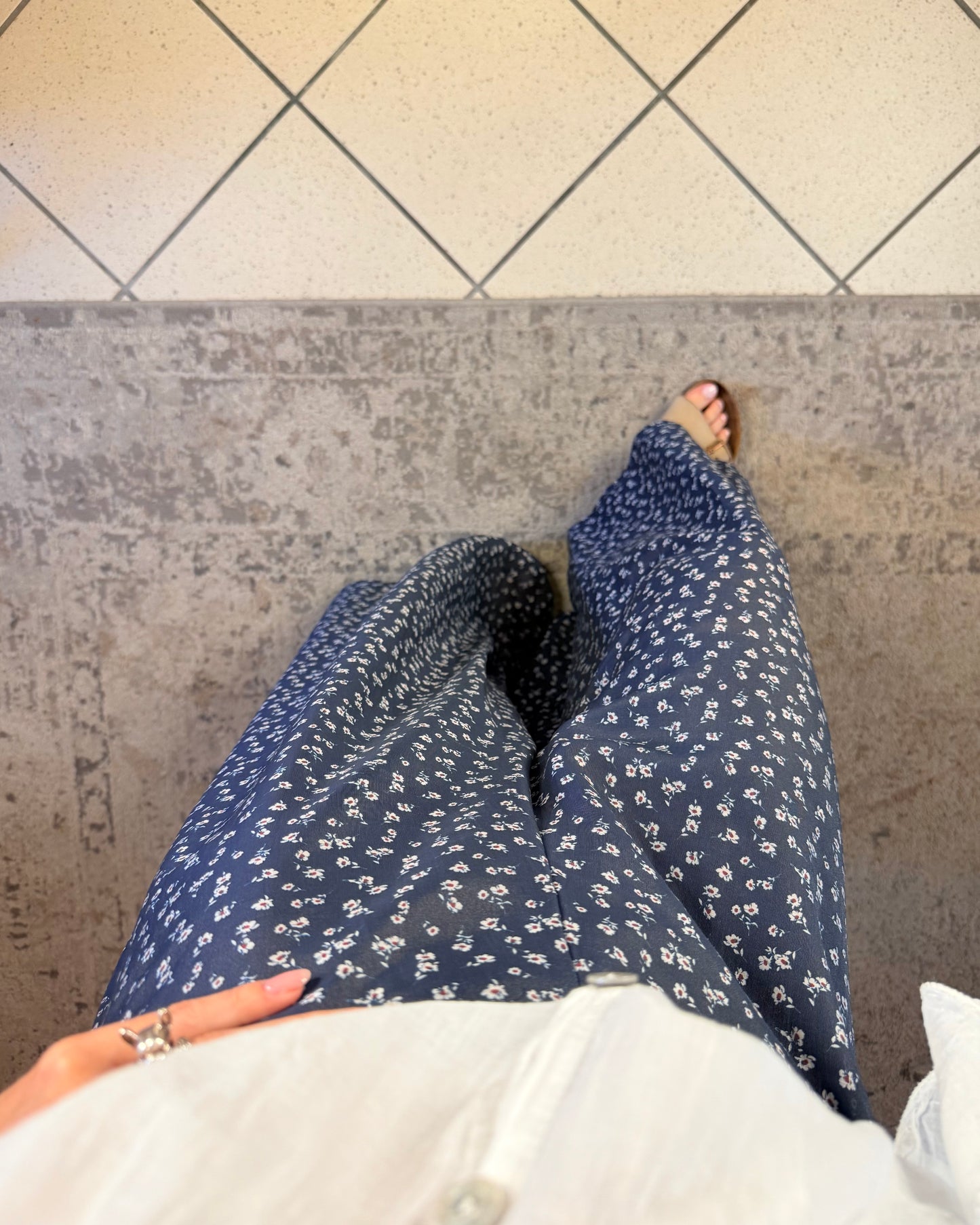 Pantalone ampio fantasia