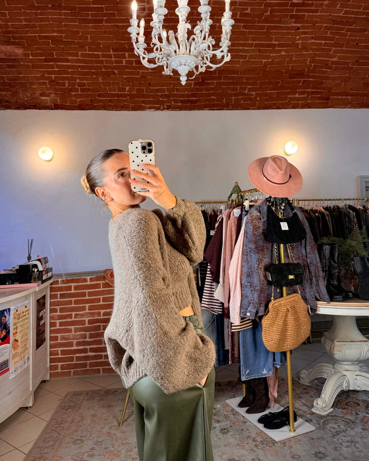 Cardigan con top