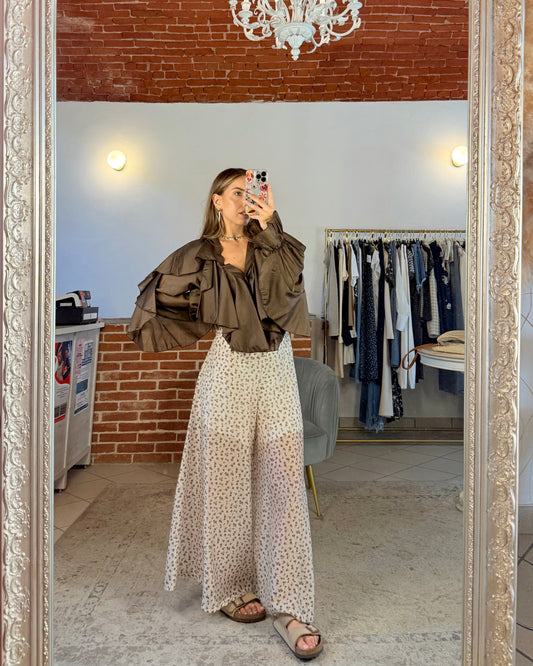 Pantalone ampio fantasia