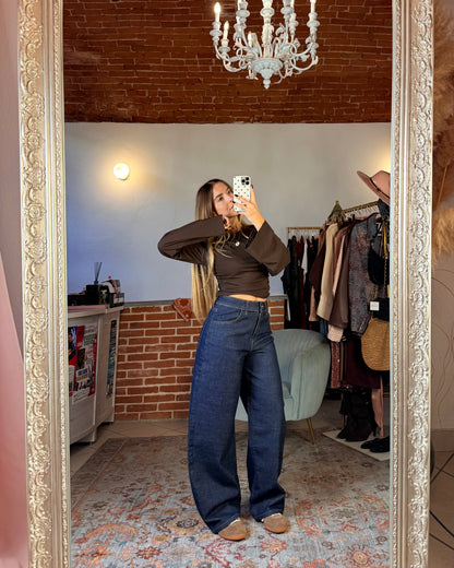 Jeans baggy lavaggio scuro