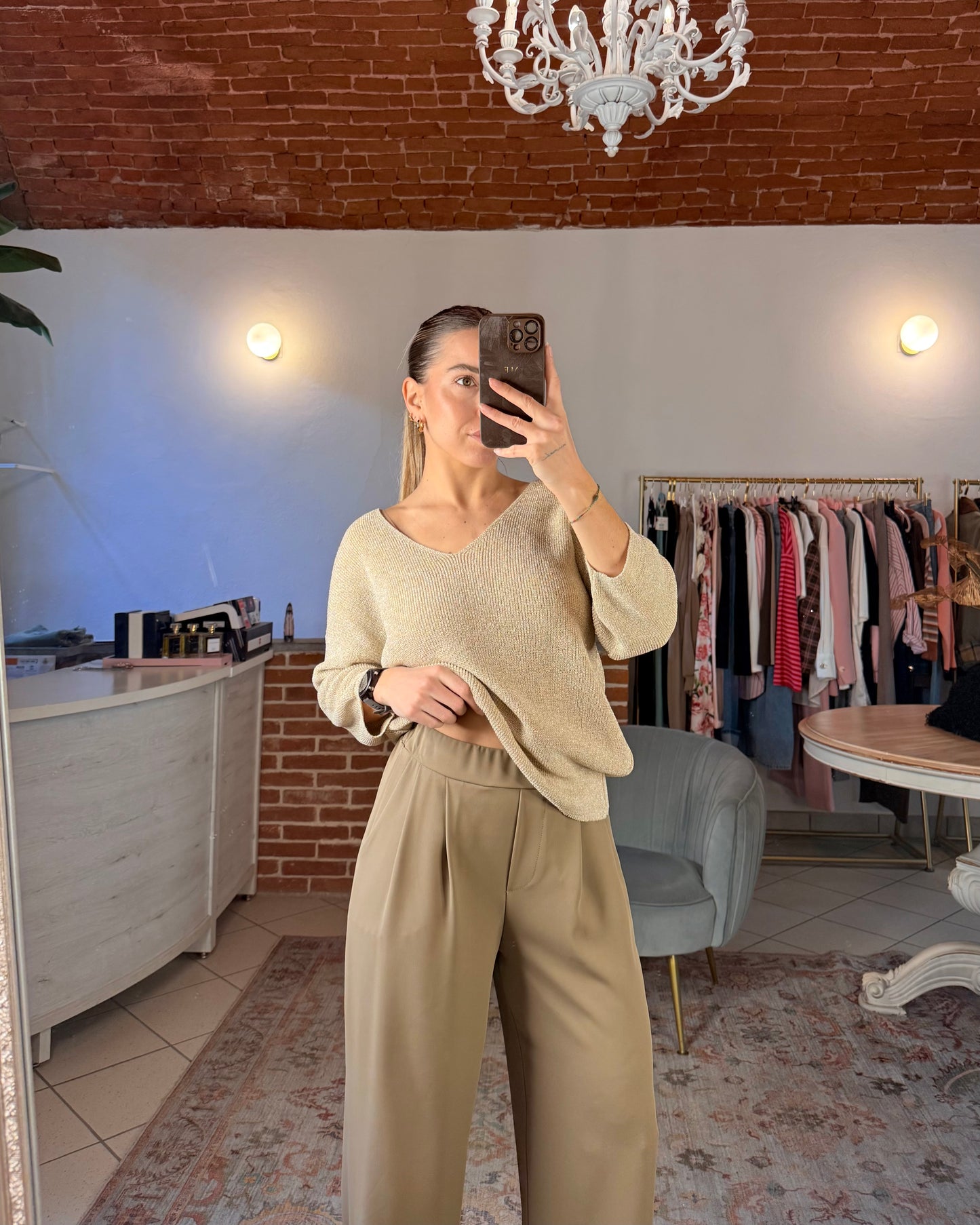 Pantalone in tessuto fluido