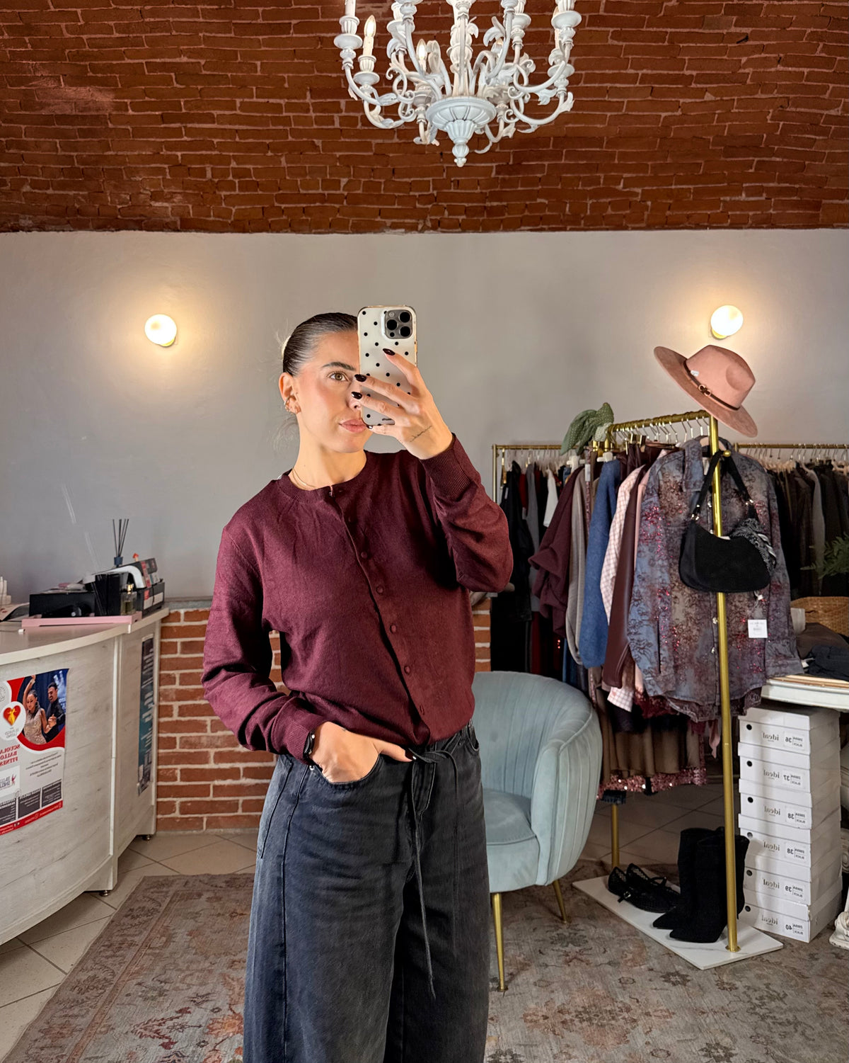 Cardigan con bottoncini