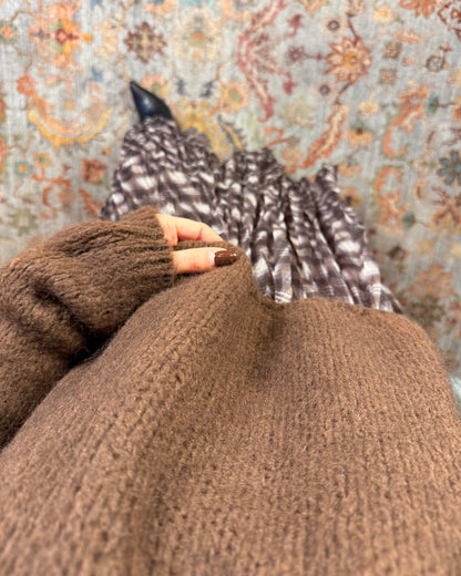 Fluffy mohair blend sweater