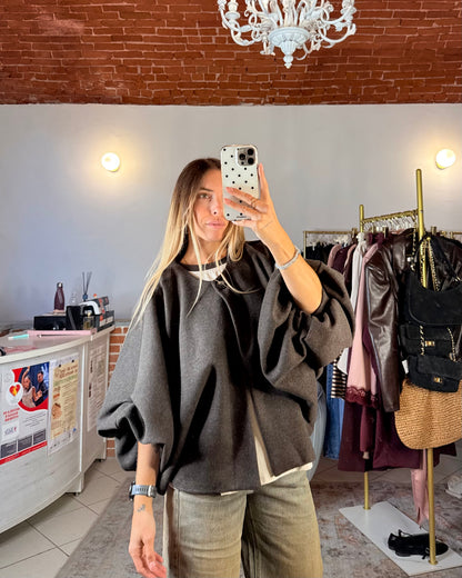 Giacca balloon in panno