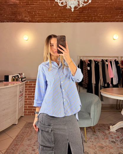 Camicia svasata a righe