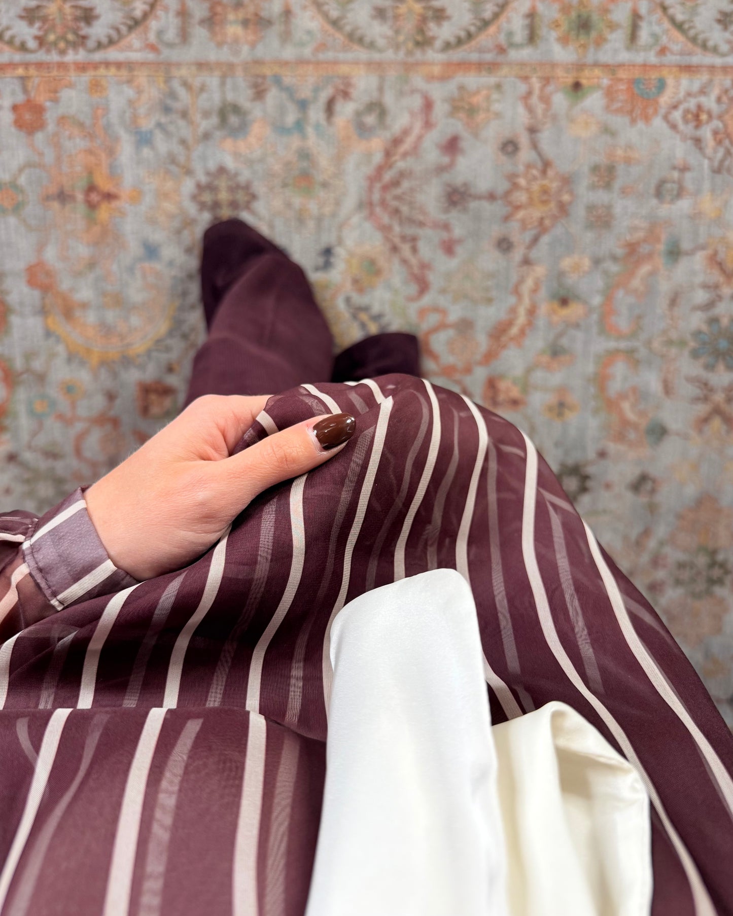 Chemise à rayures transparentes