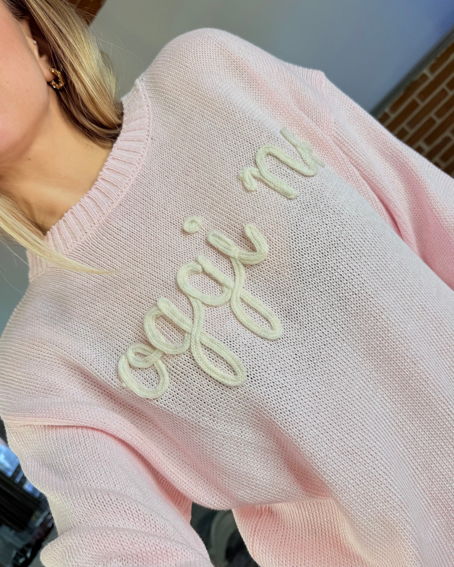 Maglioncino in cotone “oggi no”