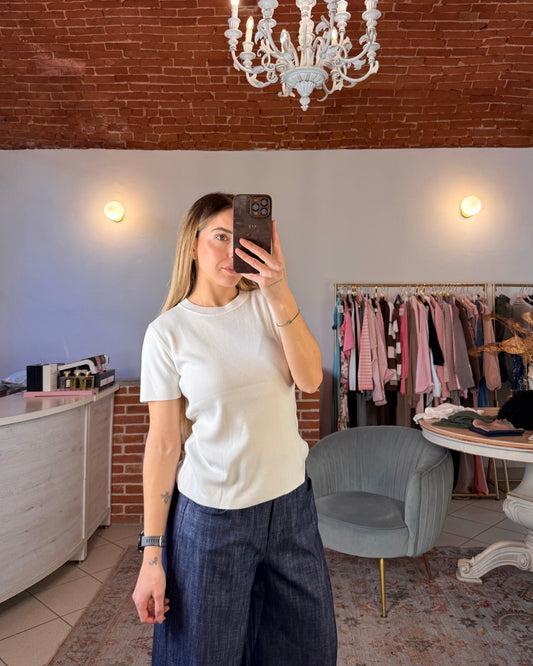 T-shirt in maglia di viscosa