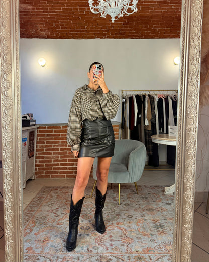 Minigonna in simil pelle