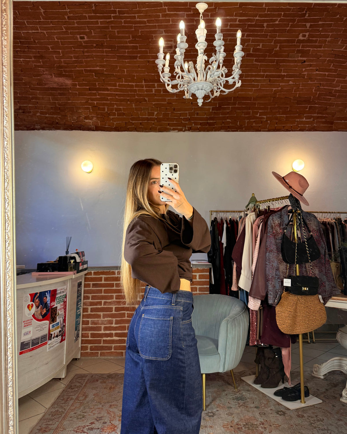 Jeans baggy lavaggio scuro