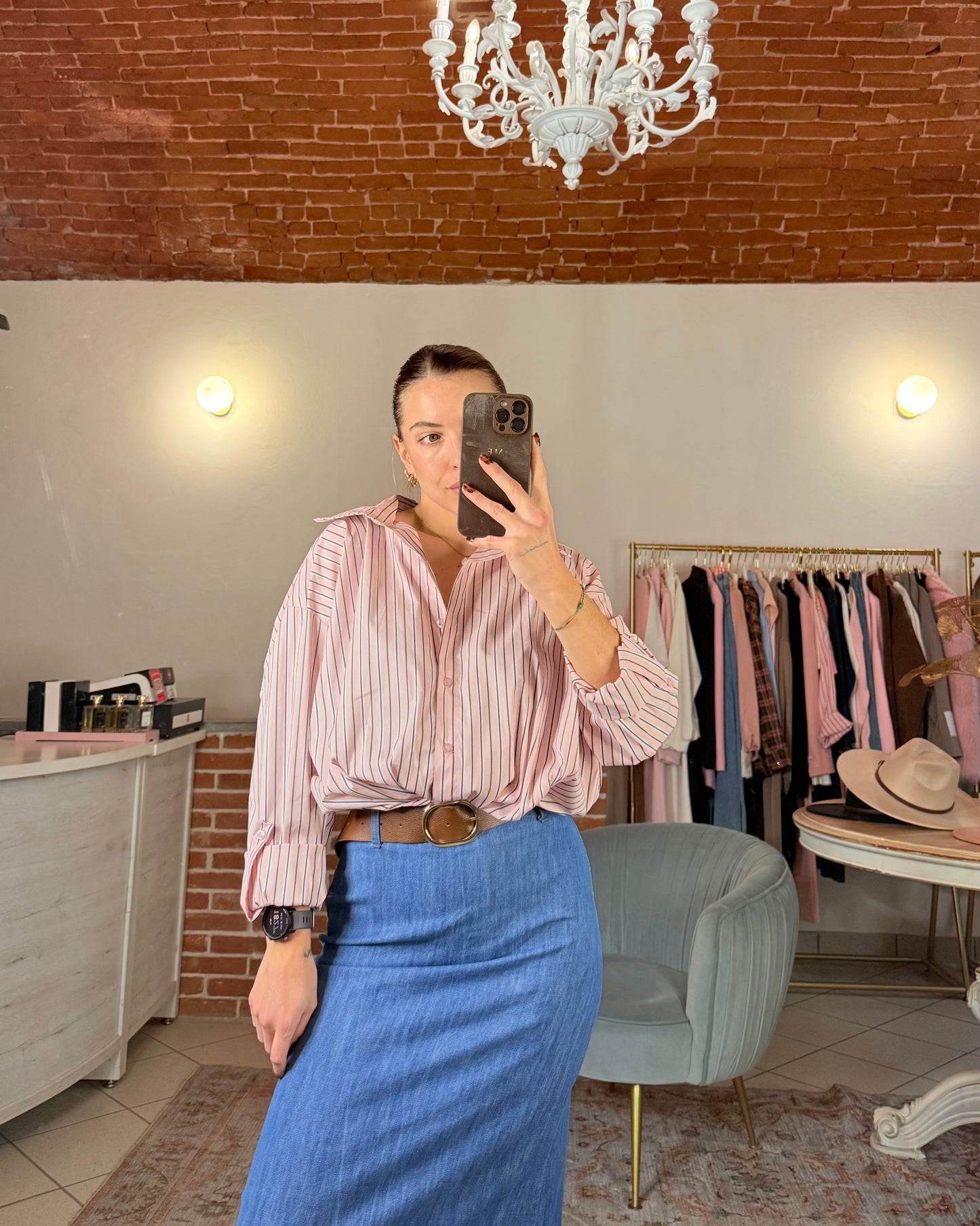 Camicia torchon a righe