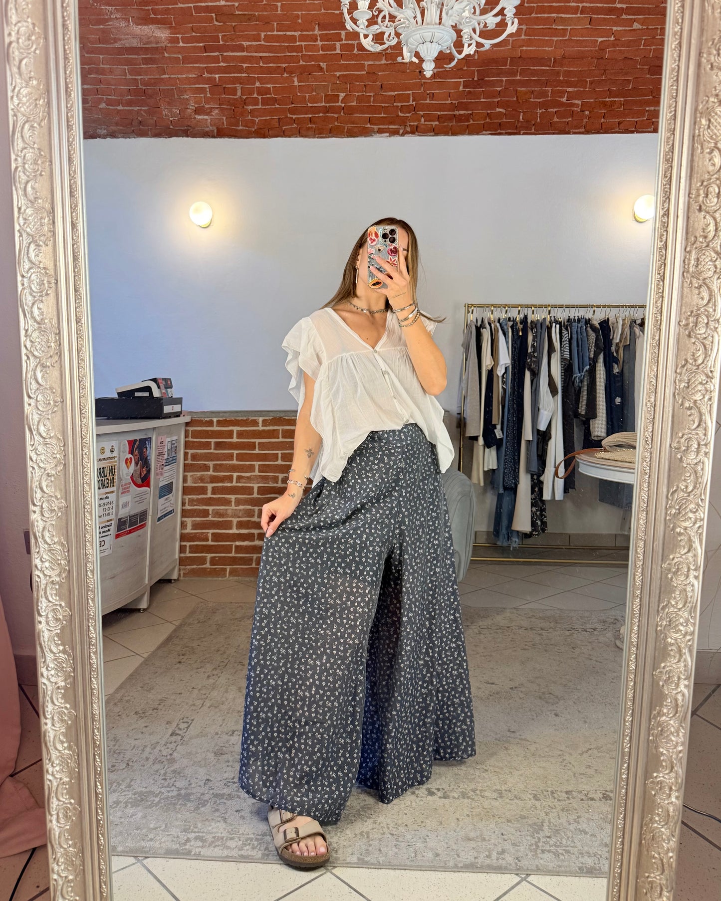 Pantalone ampio fantasia