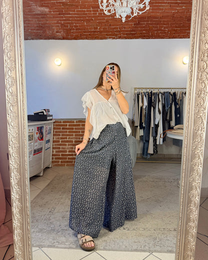 Pantalone ampio fantasia