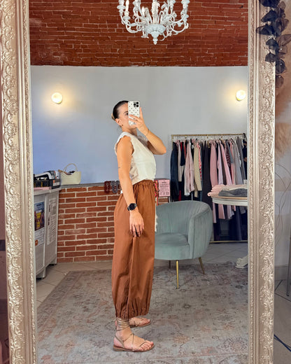 Pantalone balloon crop