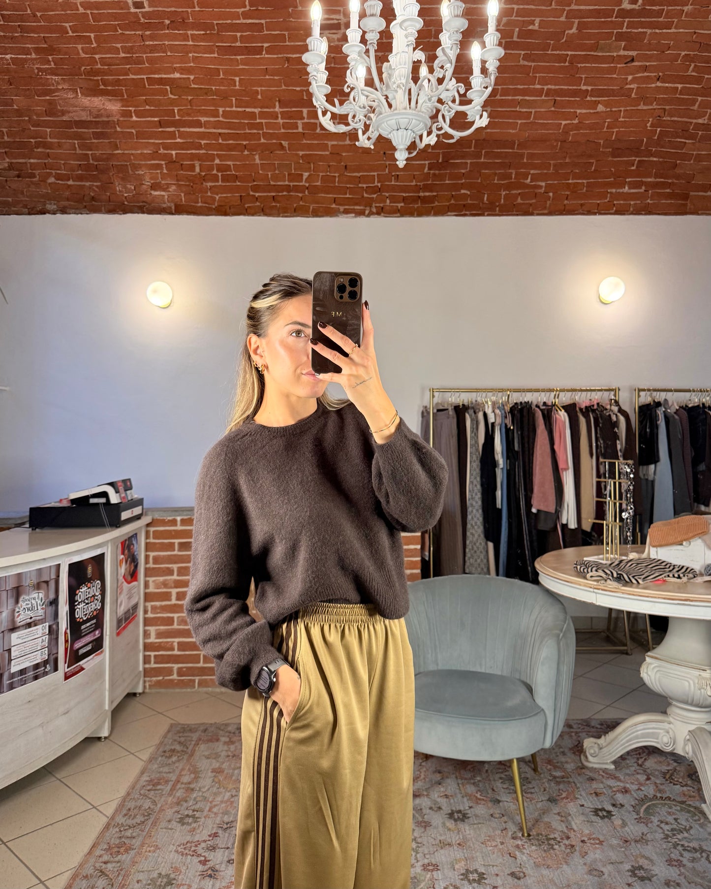 Acetate tracksuit trousers