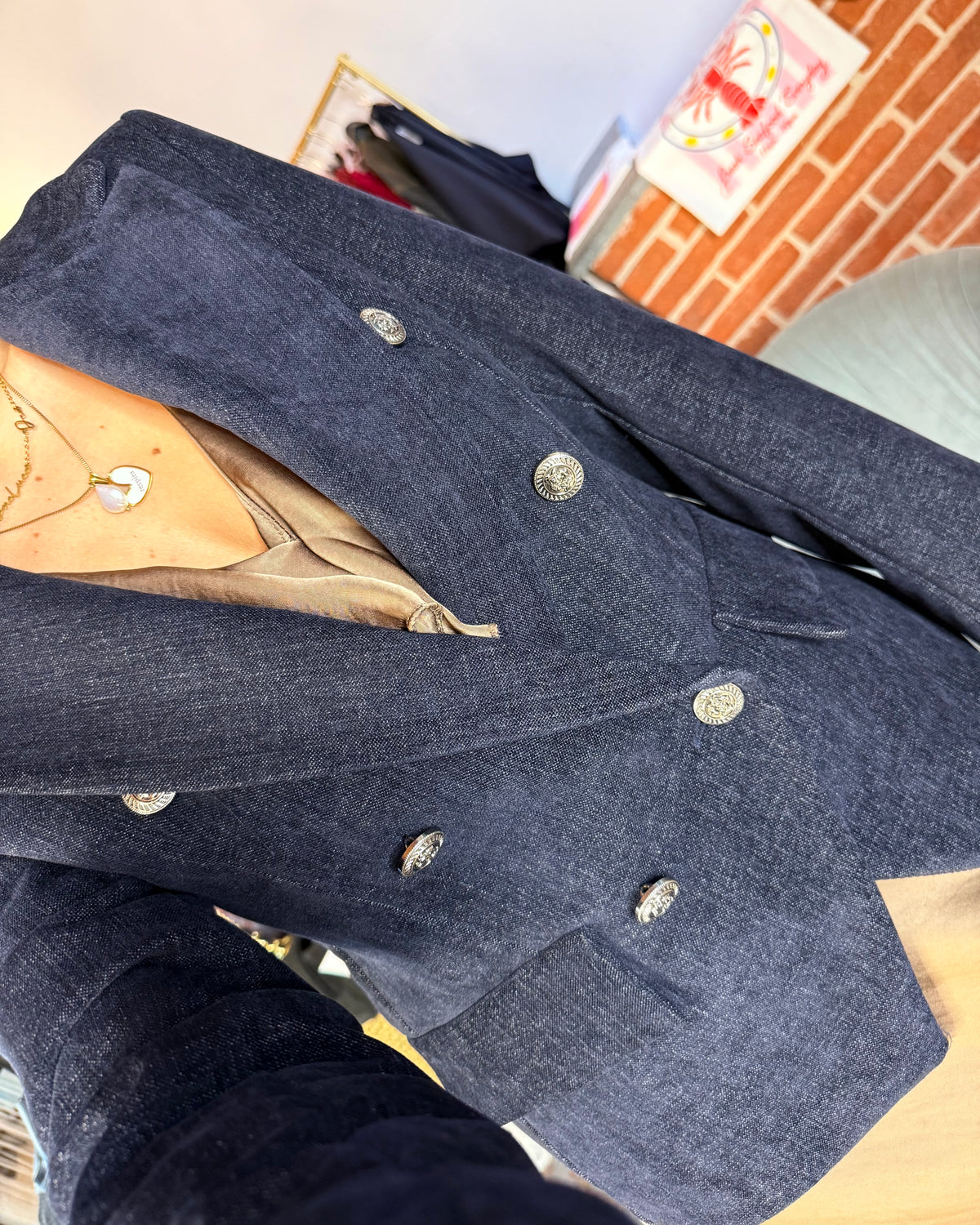 Blazer sciancrato vellutino