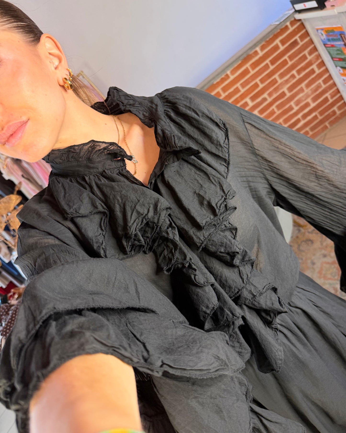 Camicia over con rouches