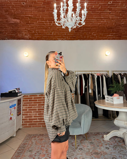 Camicia oversize in cotone flanella