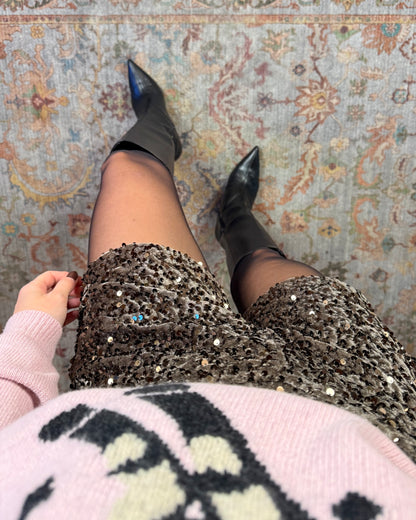 Pantaloncino velluto e paillettes