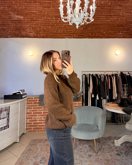 Maglione micro paillettes