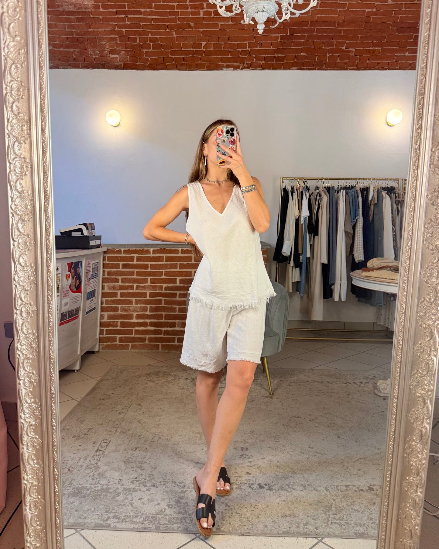 Canotta in lino