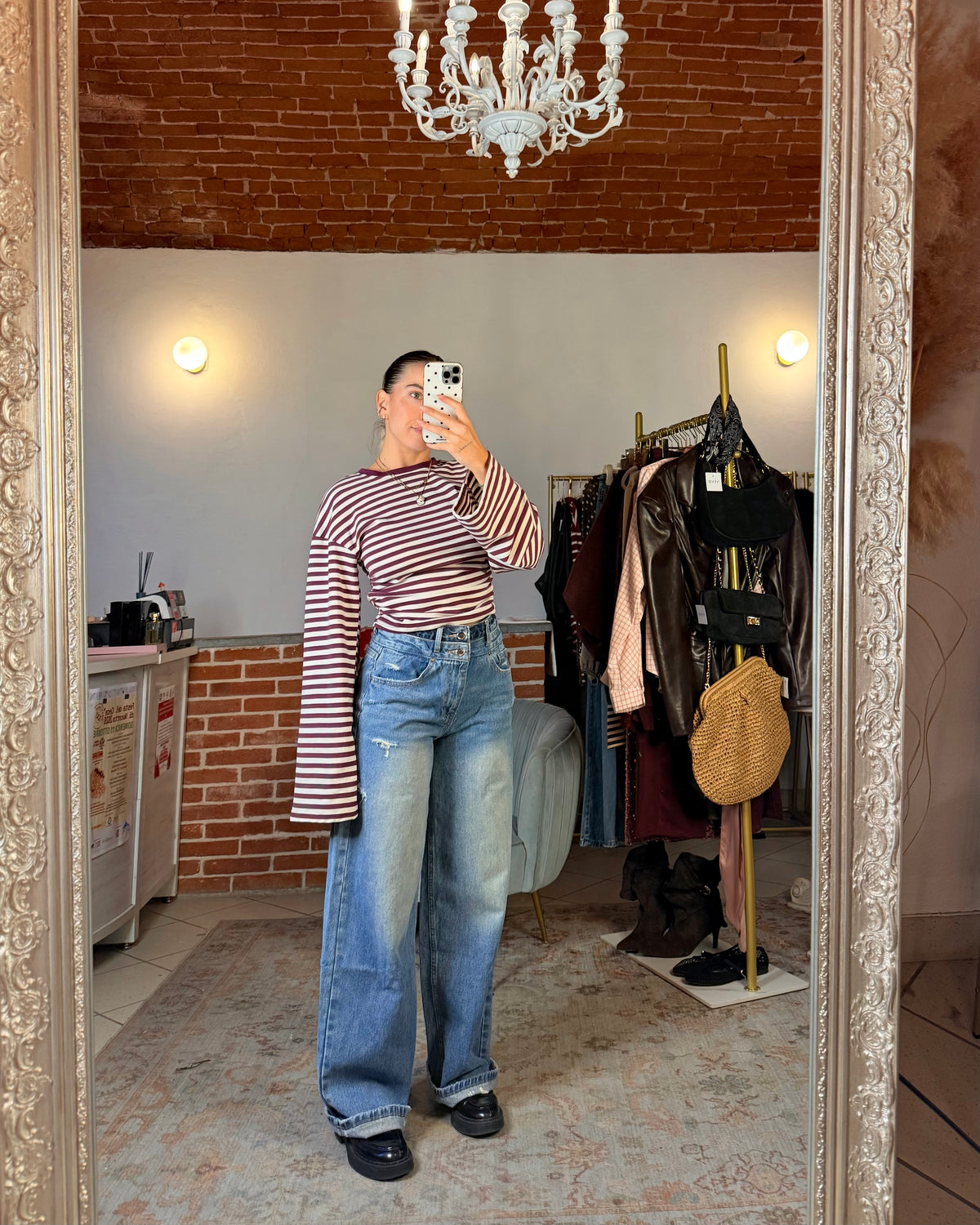 Jeans straight con doppia chiusura
