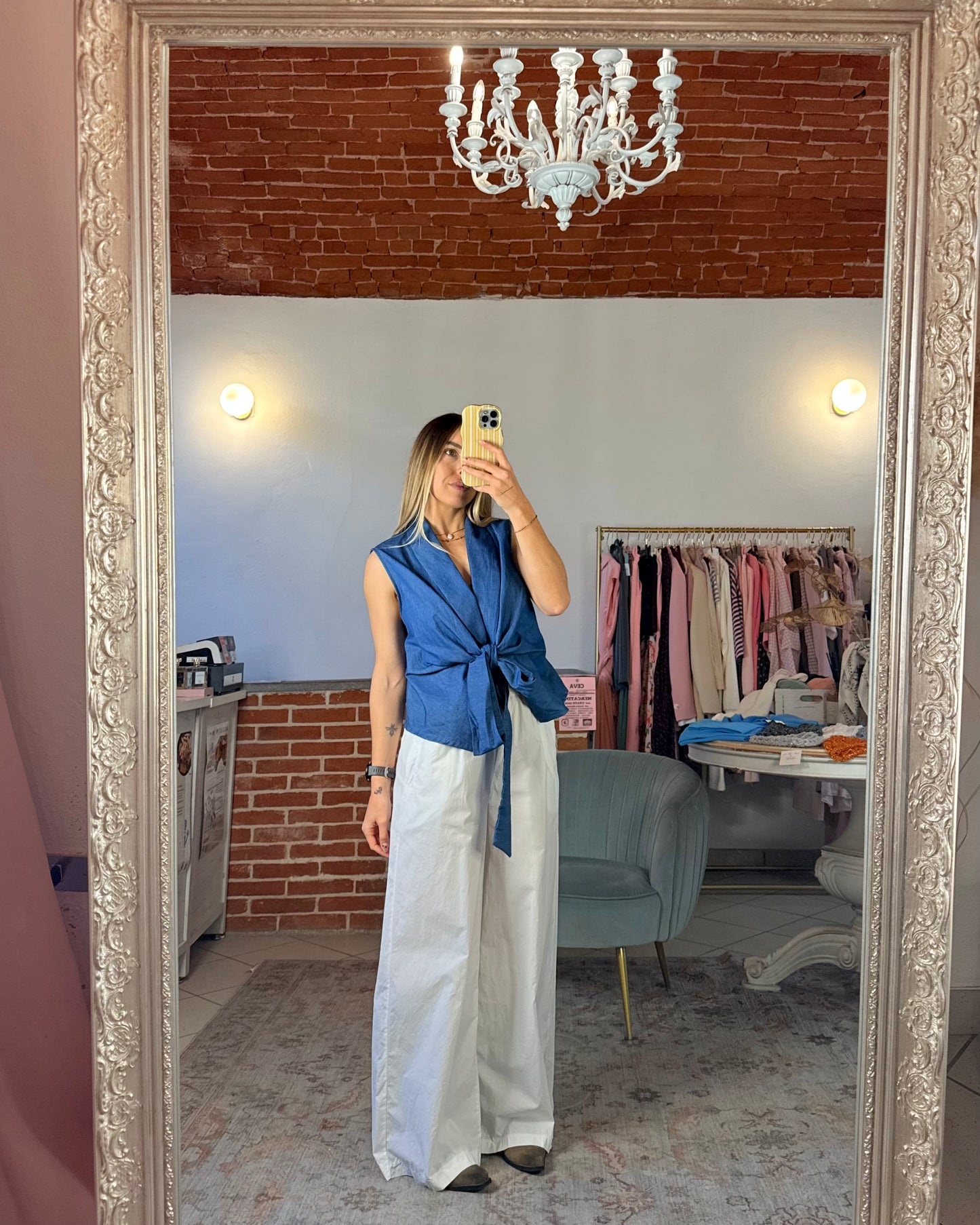 Baggy cotton trousers
