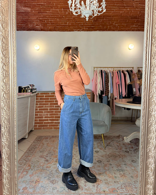 Jeans baggy con pences