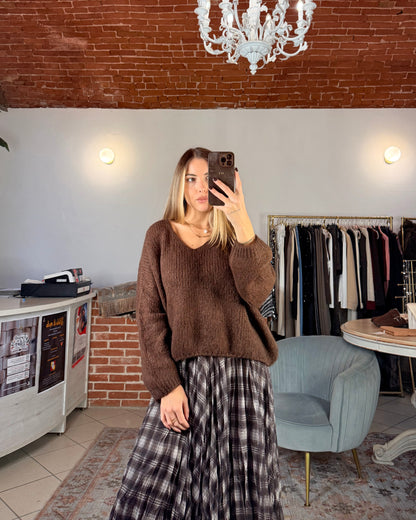 Fluffy mohair blend sweater