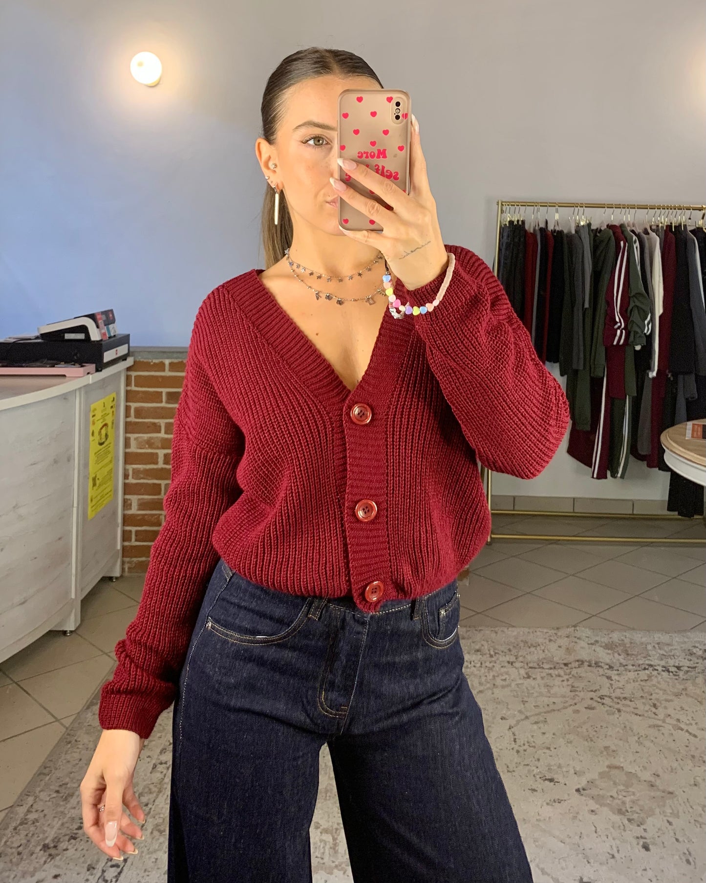 Cardigan con bottoni