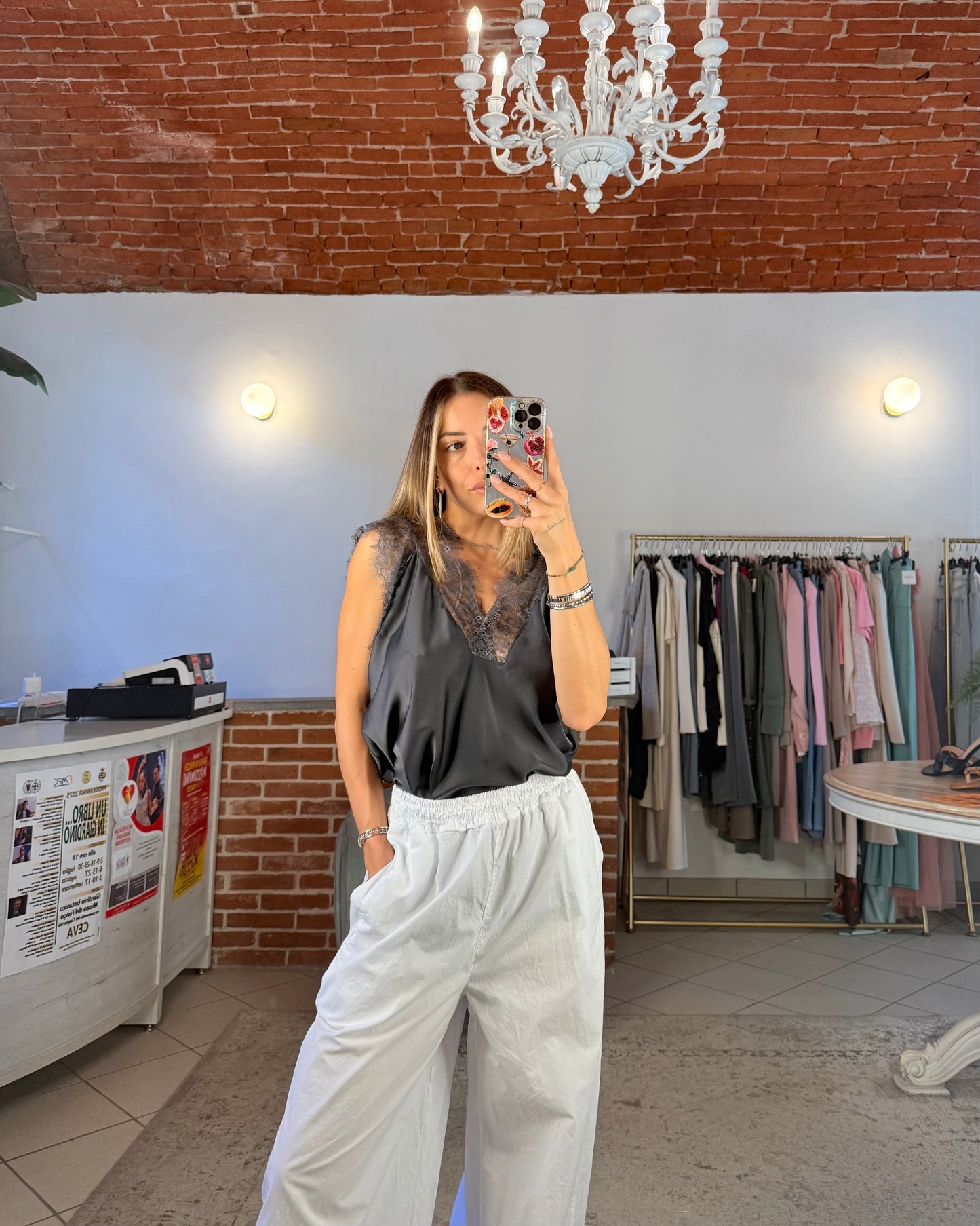 Pantalone baggy in cotone